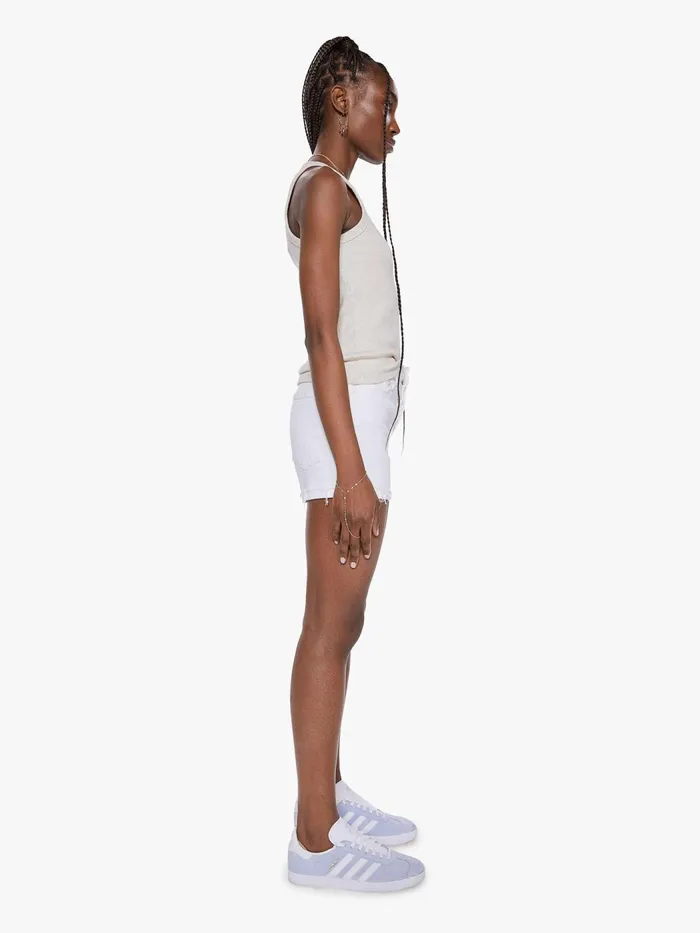 Women Shorts Mother Denim The Proper Short White