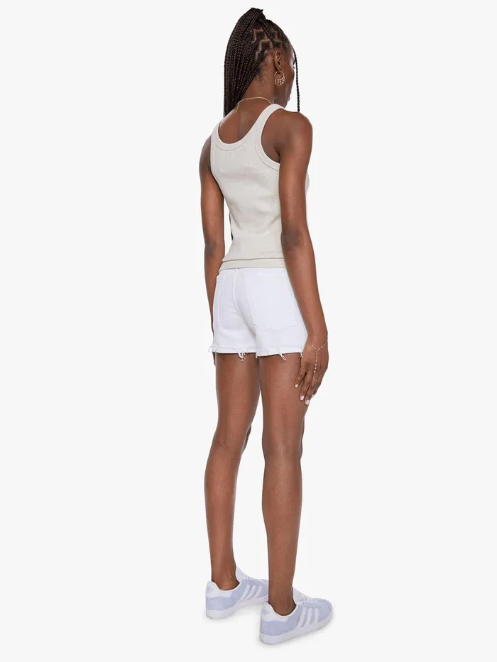 Women Shorts Mother Denim The Proper Short White