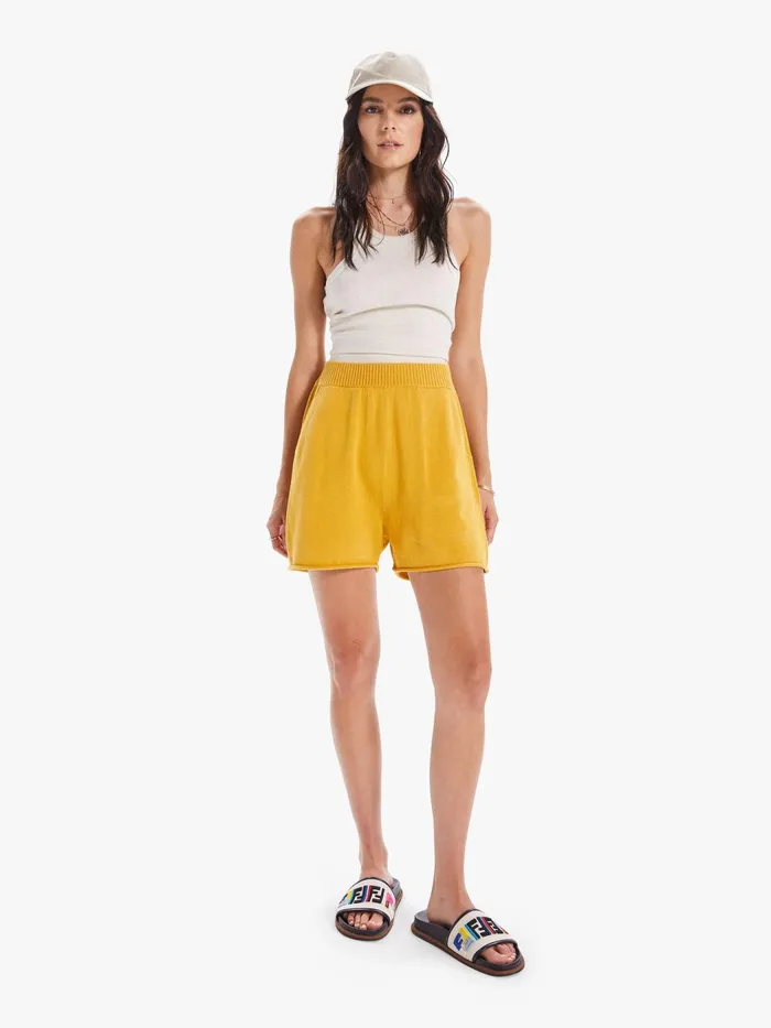 Women Shorts Mother Denim The Zesty Short Short Gold