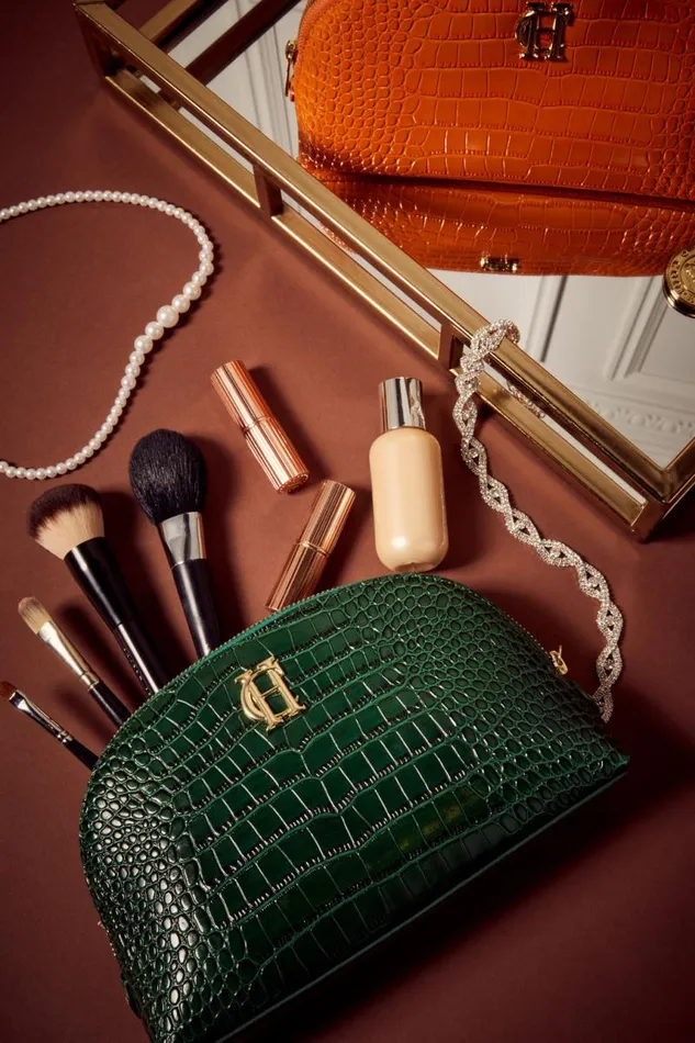 Women Small Leather Goods Holland Cooper Chelsea Makeup Bag Emerald Croc Women Small Leather Goods Holland Cooper Chelsea Makeup Bag Emerald Croc