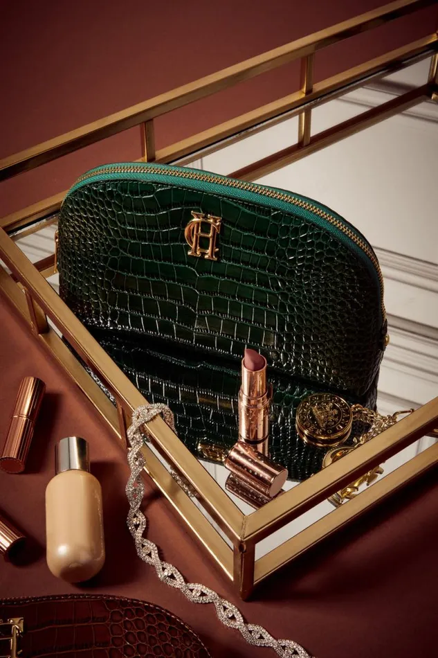 Women Small Leather Goods Holland Cooper Chelsea Makeup Bag Emerald Croc Women Small Leather Goods Holland Cooper Chelsea Makeup Bag Emerald Croc