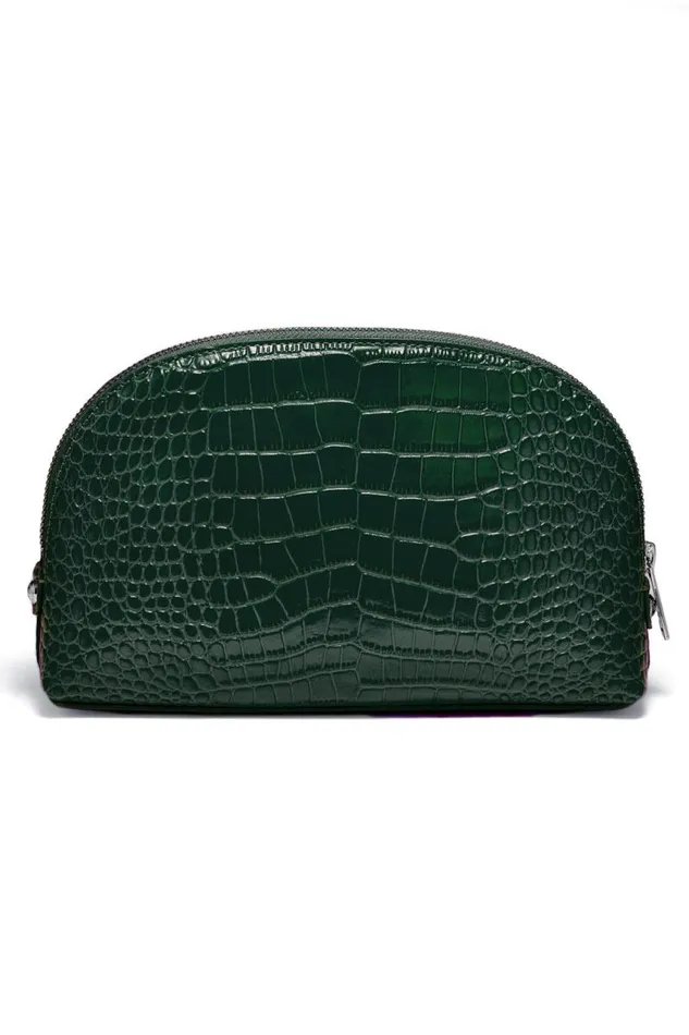 Women Small Leather Goods Holland Cooper Chelsea Makeup Bag Emerald Croc Women Small Leather Goods Holland Cooper Chelsea Makeup Bag Emerald Croc