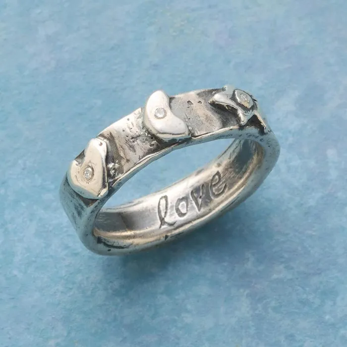Women Sterling Silver Heavenly Love Ring Sundance Catalog Rings