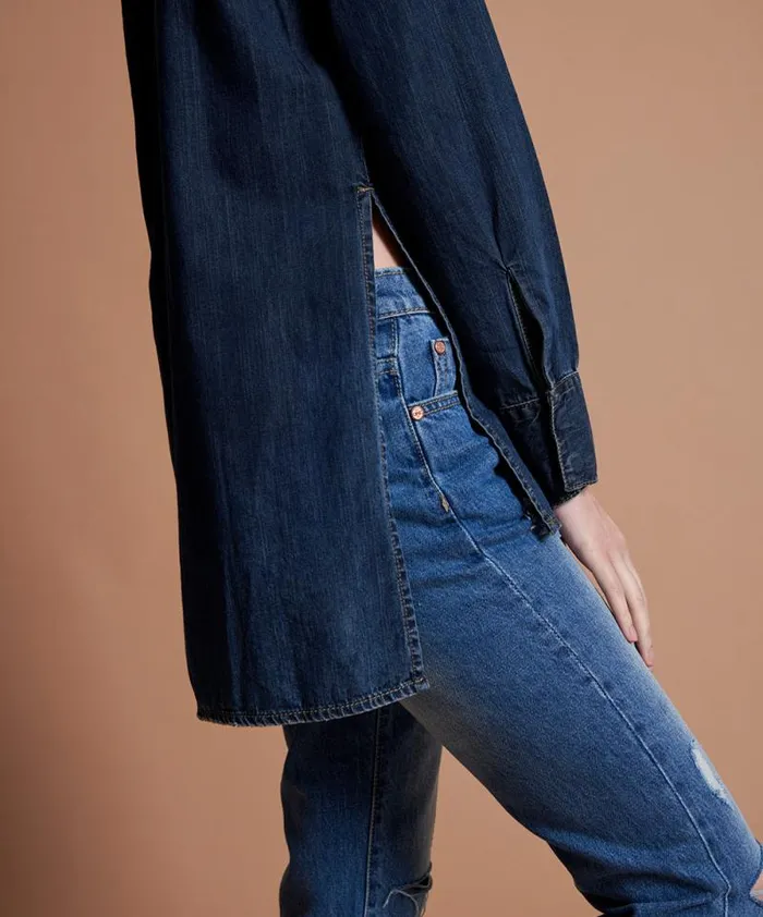 Women STONE COLD DENIM SHIRT One Teaspoon Denim Tops Women STONE COLD DENIM SHIRT One Teaspoon Denim Tops