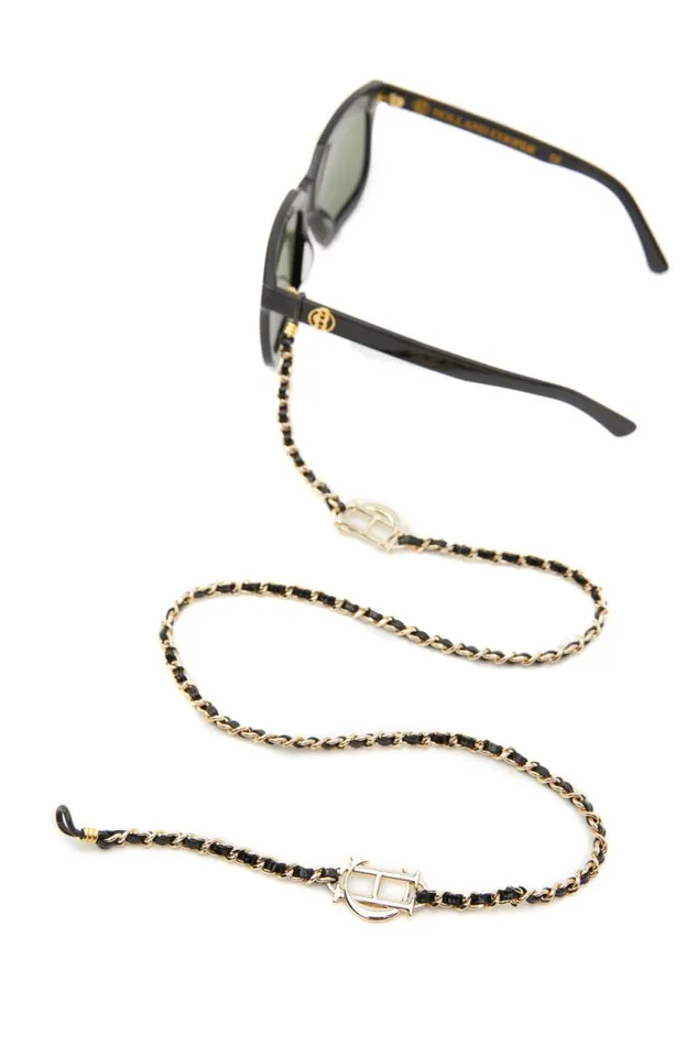 Women Sunglasses Holland Cooper Milan Glasses Chain Black Gold