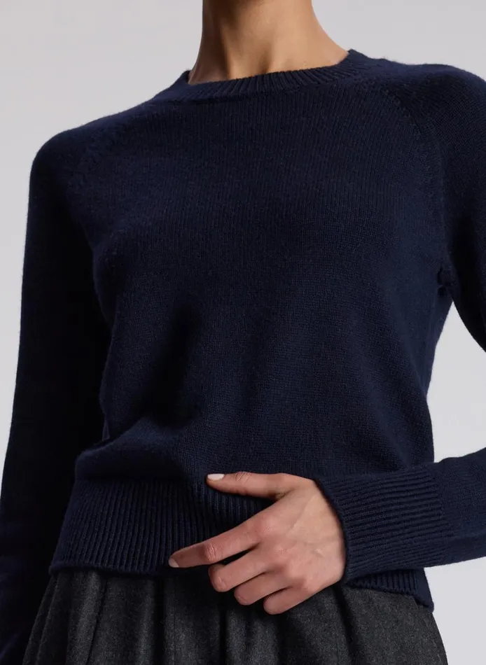 Women Sweaters ALC Ashtyn Cashmere Crew Neck Sweater Navy