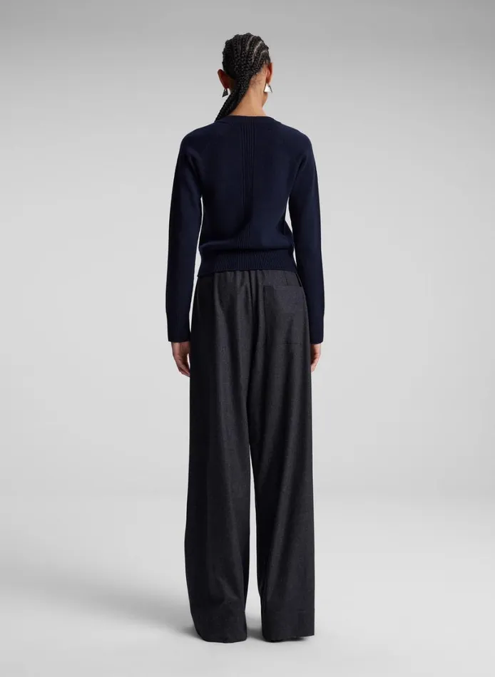 Women Sweaters ALC Ashtyn Cashmere Crew Neck Sweater Navy