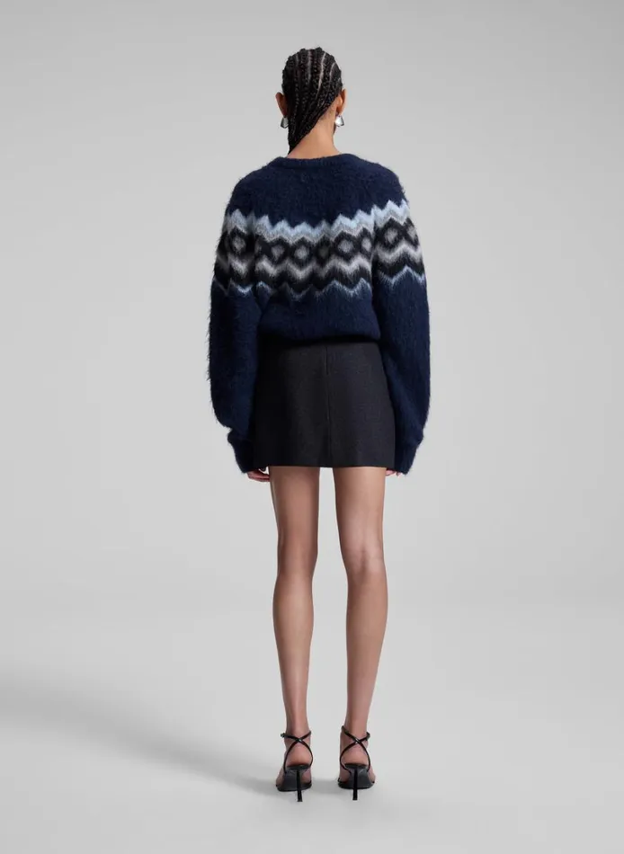 Women Sweaters ALC Ezra Fairisle Sweater Navy Multi