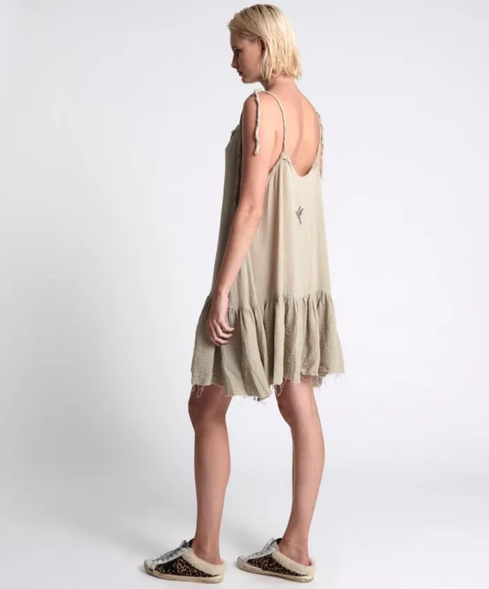 Women THE ICON STONE MUSLIN DRESS One Teaspoon Mini Dresses Women THE ICON STONE MUSLIN DRESS One Teaspoon Mini Dresses