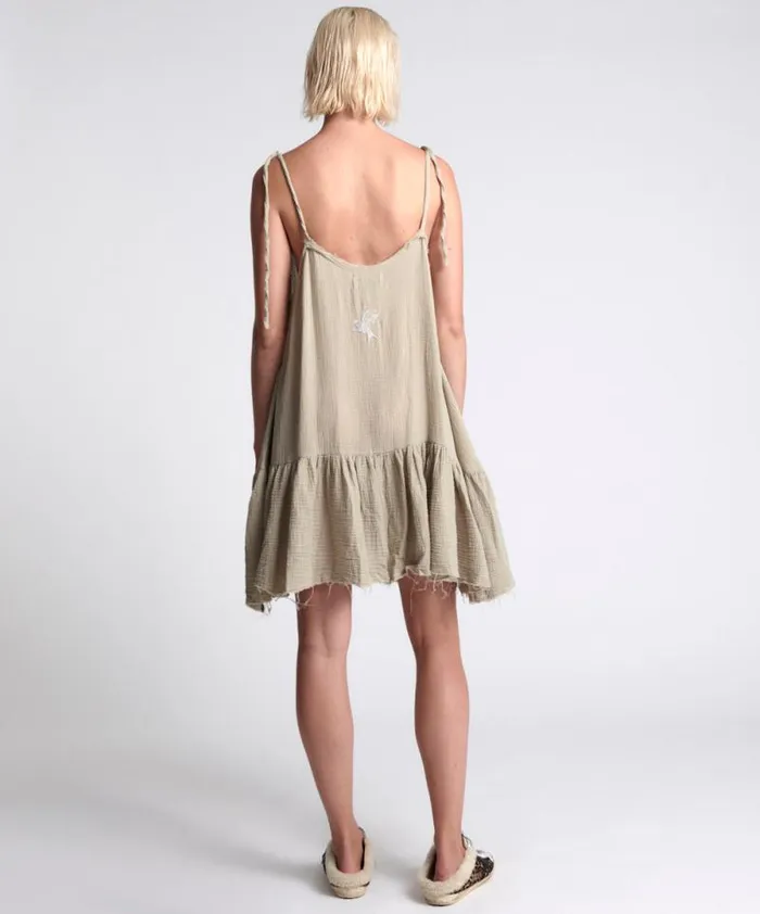 Women THE ICON STONE MUSLIN DRESS One Teaspoon Mini Dresses Women THE ICON STONE MUSLIN DRESS One Teaspoon Mini Dresses