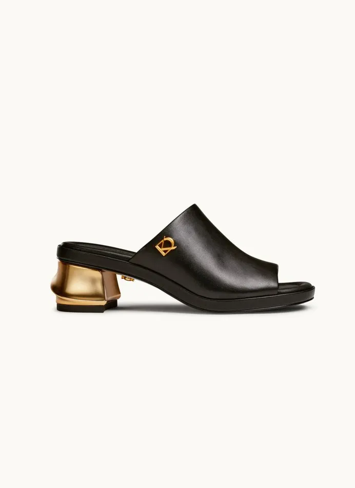 Women TINLEY PEEP TOE MULE Black Donna Karan New York Heels And Wedges Women TINLEY PEEP TOE MULE Black Donna Karan New York Heels And Wedges