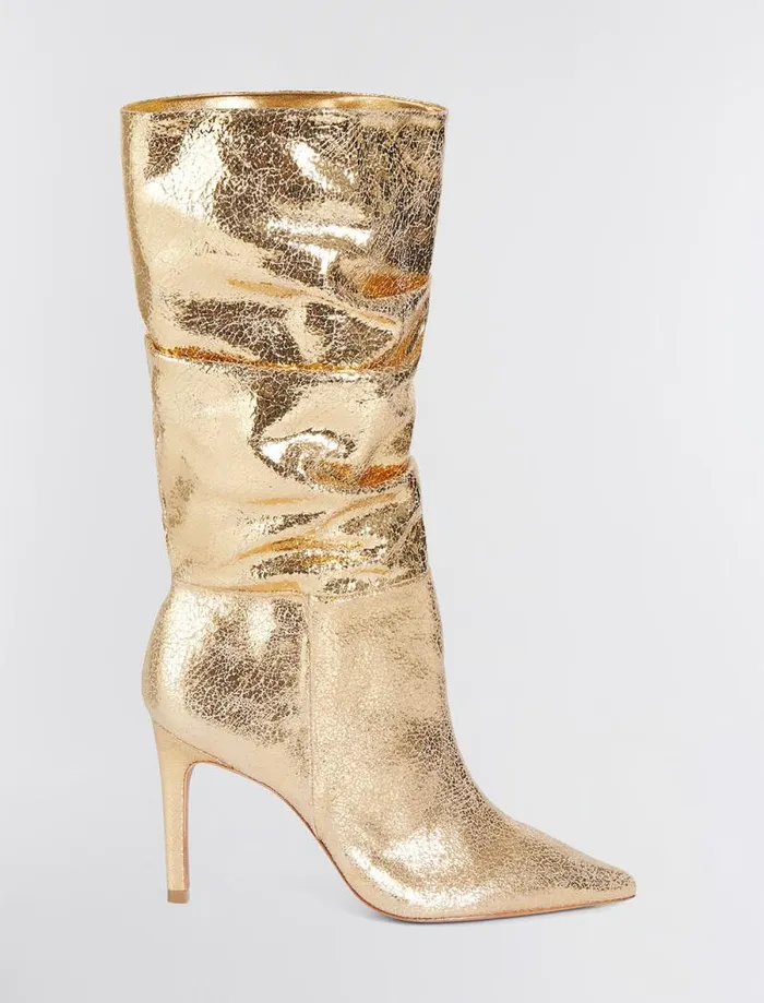 Women Toni Tall Boot Gold Crackle BCBG Shoes Women Toni Tall Boot Gold Crackle BCBG Shoes
