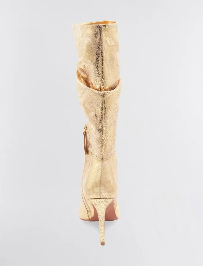 Women Toni Tall Boot Gold Crackle BCBG Shoes Women Toni Tall Boot Gold Crackle BCBG Shoes
