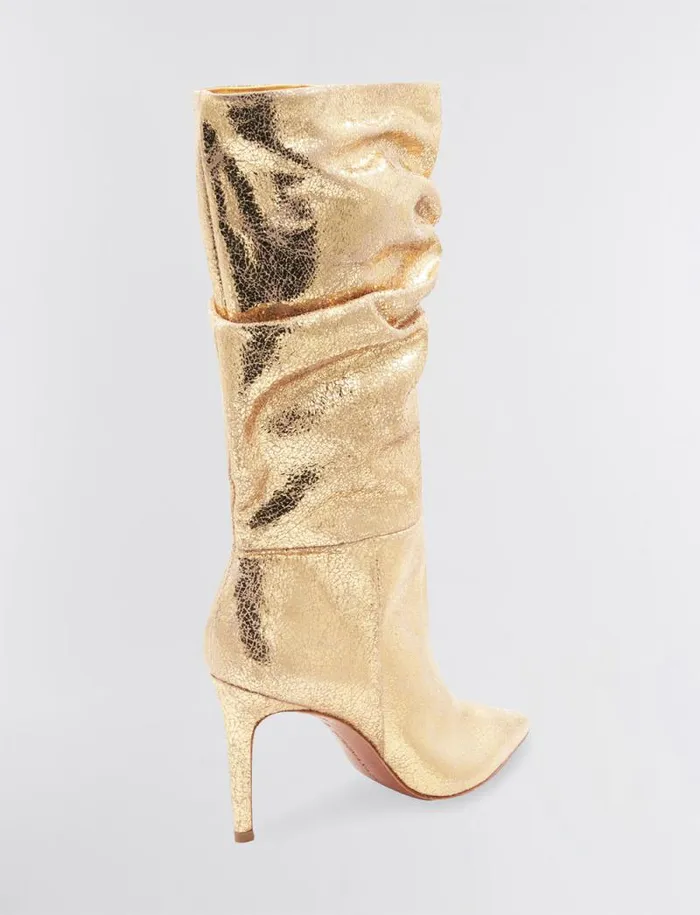 Women Toni Tall Boot Gold Crackle BCBG Shoes Women Toni Tall Boot Gold Crackle BCBG Shoes