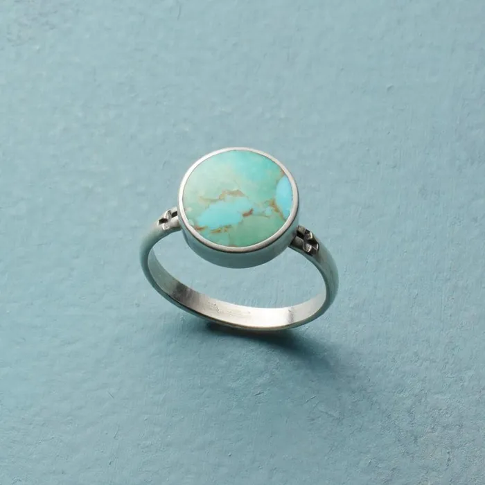 Women Turquoise Art Ring Sundance Catalog Rings