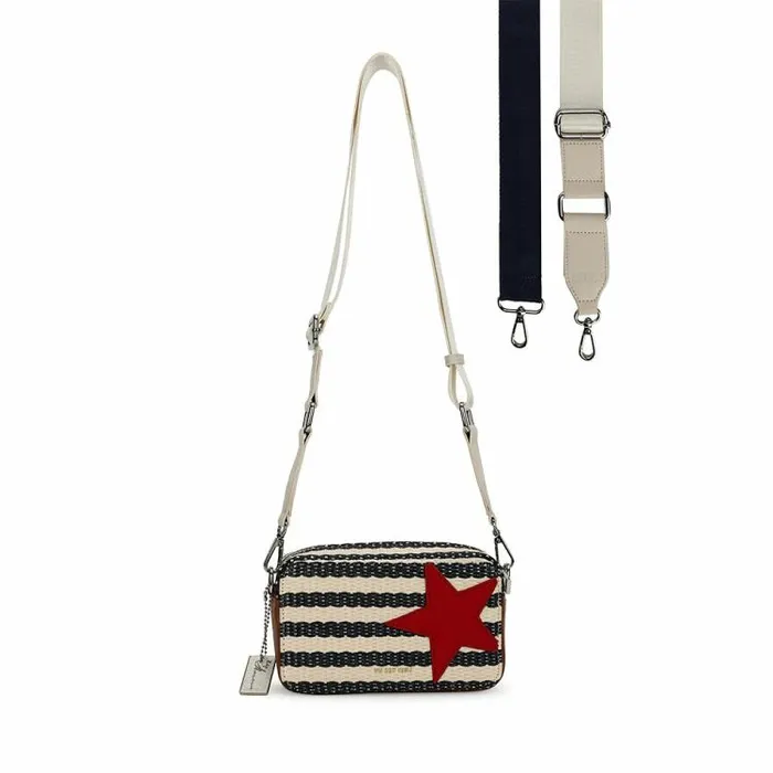 Women Vintage Havana Meme Bags MINI MEME 8211 BLUE RAFIA