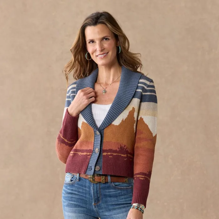 Women Western Scenic Cardigan Multi Sundance Catalog Sweaters Women Western Scenic Cardigan Multi Sundance Catalog Sweaters