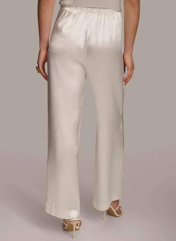 Women WIDE LEG FLAT FRONT Cream Donna Karan New York Pants Women WIDE LEG FLAT FRONT Cream Donna Karan New York Pants