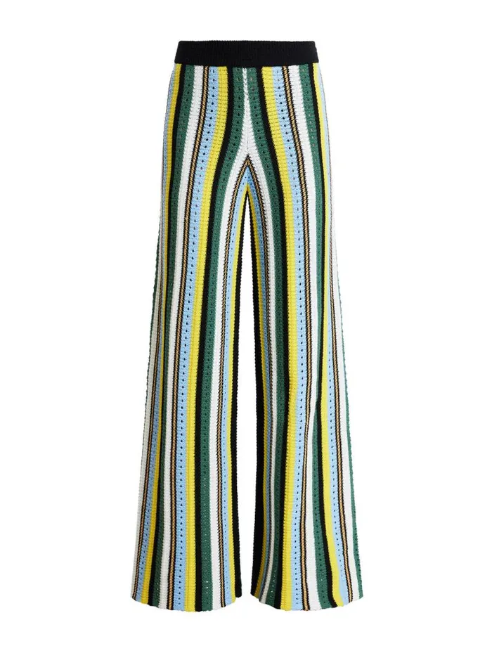 Women WideLeg Knit Pant Multi Stripe BCBG Bottoms Women WideLeg Knit Pant Multi Stripe BCBG Bottoms