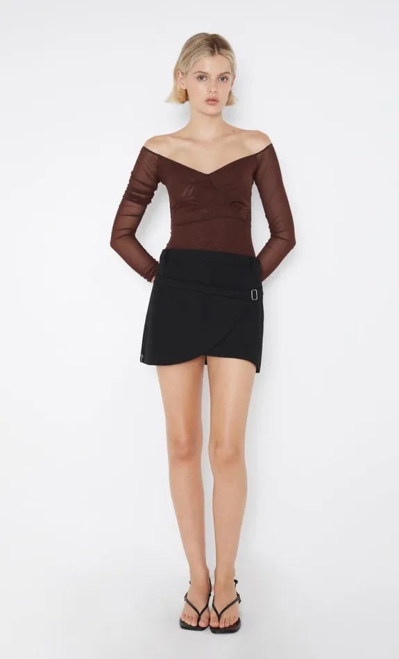 Women WILDER WRAP MINI SKIRT 8211 BLACK Bec Bridge Skirts