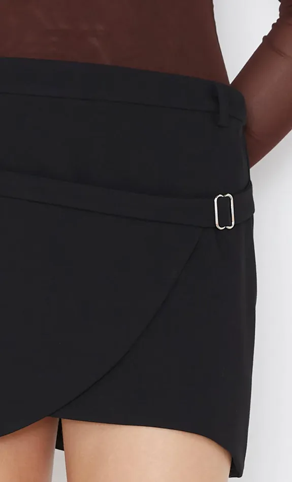 Women WILDER WRAP MINI SKIRT 8211 BLACK Bec Bridge Skirts