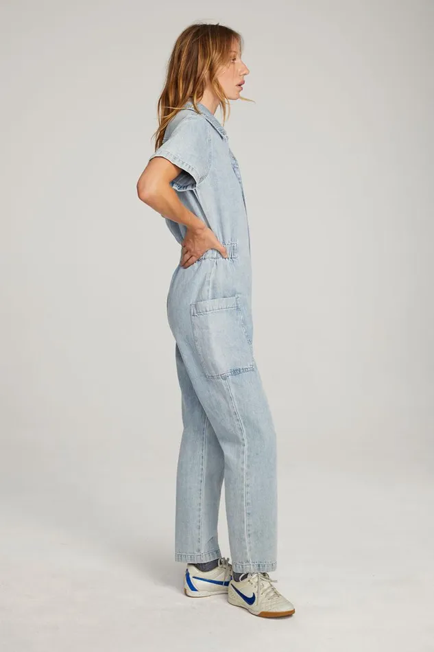 Womens Chaser Brand Bottoms Ashland Classic Blue Jumpsuit