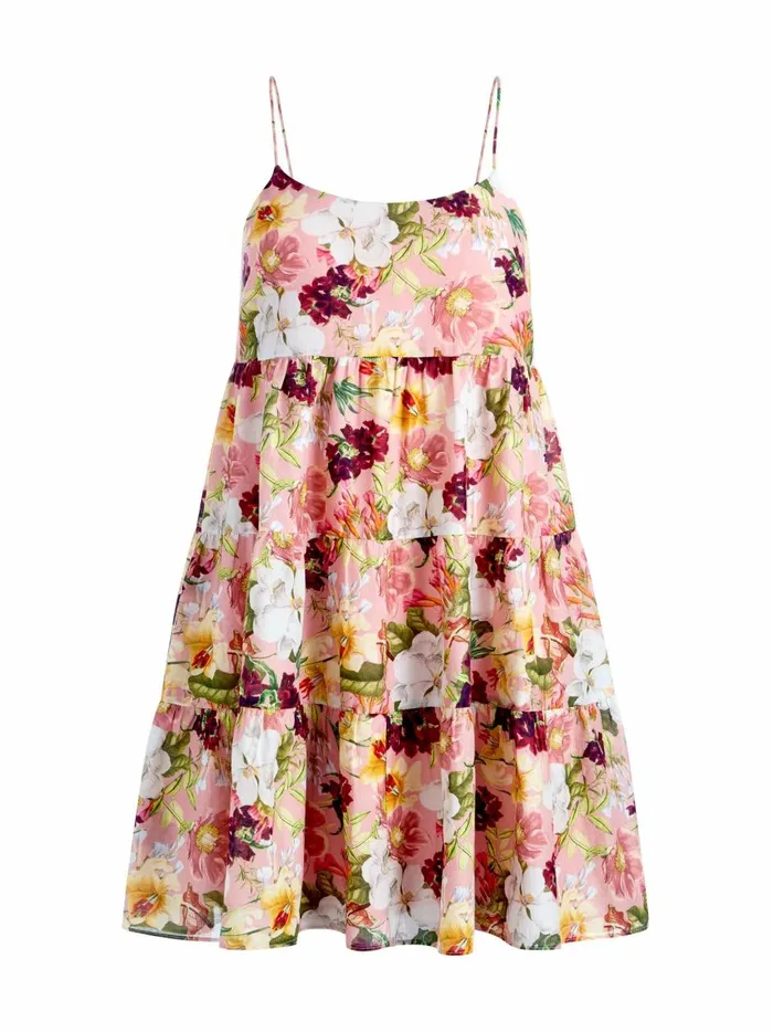 Womens Dresses Alice Olivia Colleen Babydoll Mini Dress Juniper Floral Rose