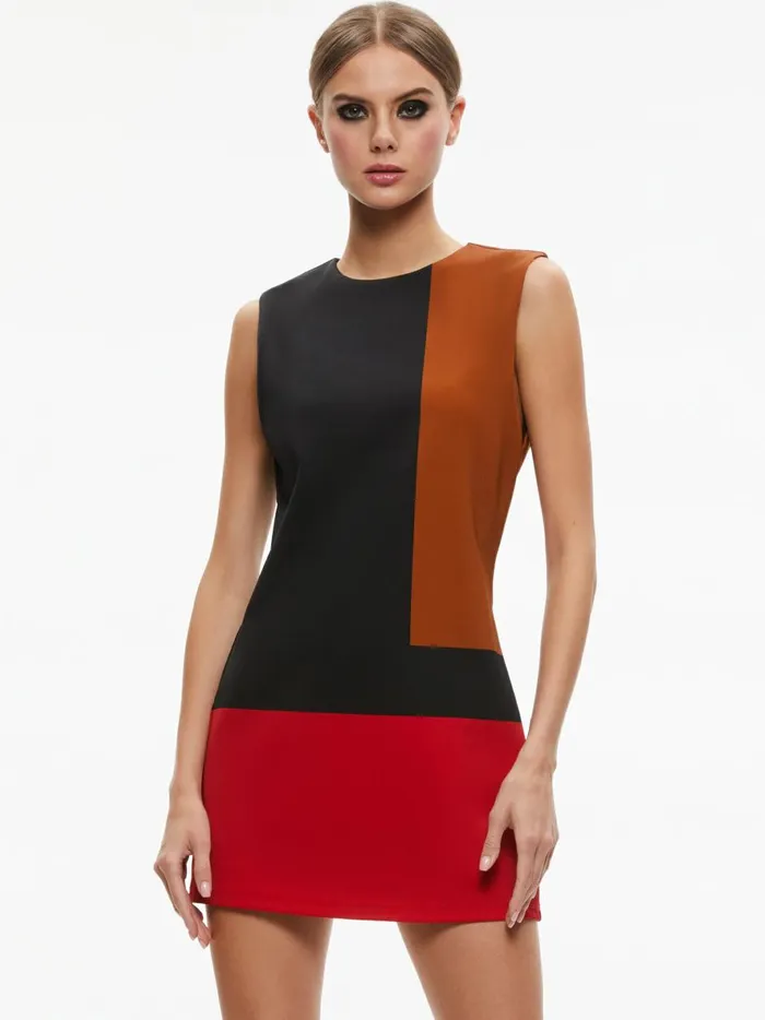 Womens Dresses Alice Olivia Wynell Mini Dress Multi Colorblock