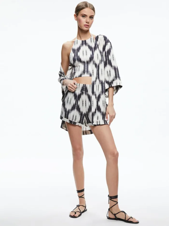 Womens Jackets Coats Alice Olivia Domino Kimono With Tie Belt Classic Ikat