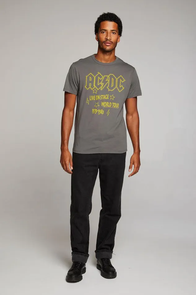 WomensMens Chaser Brand Music ACDC Live On Stage Mens Tee