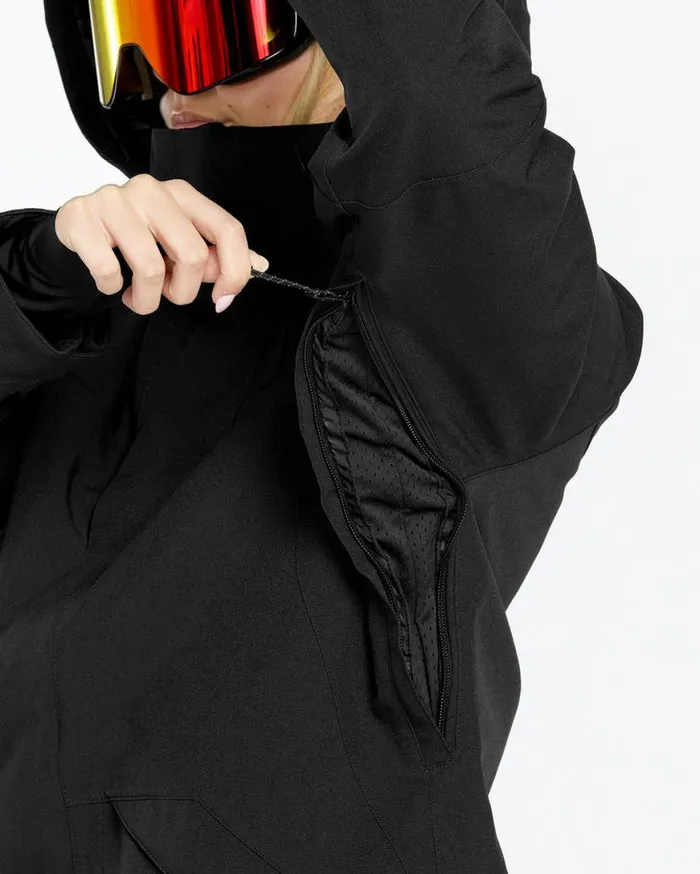 Womens Shelter 3D Stretch Jacket 8211 Black Womens Volcom Jackets