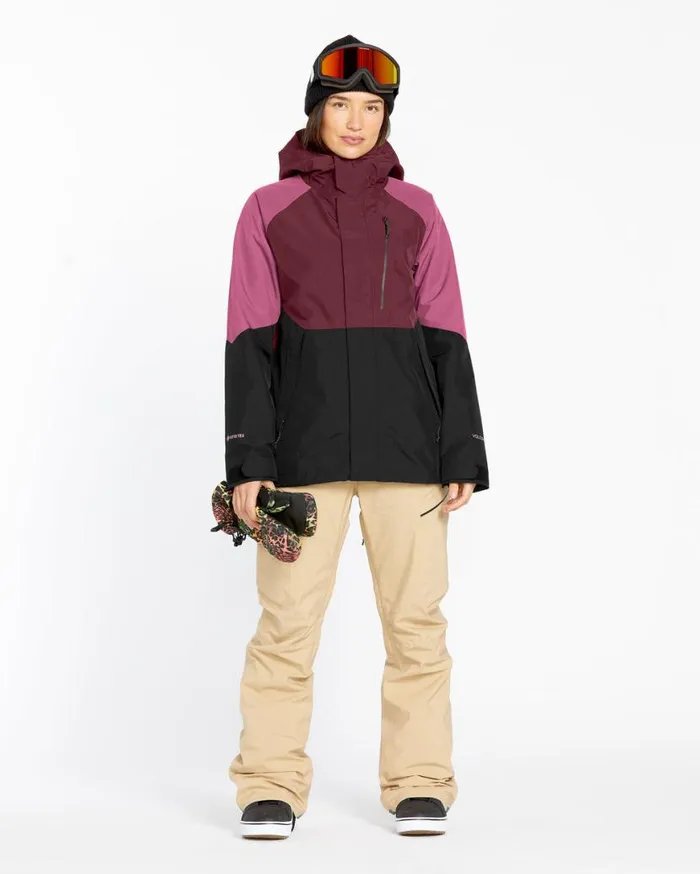 Womens VCo Aris Insulated Gore Jacket 8211 Burgundy Womens Volcom Jackets