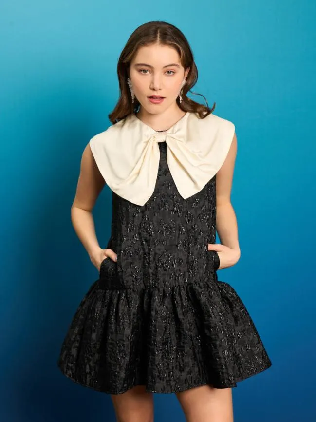 Womenswear Bonaire Jacquard Mini Dress Black Blossom Sister Jane