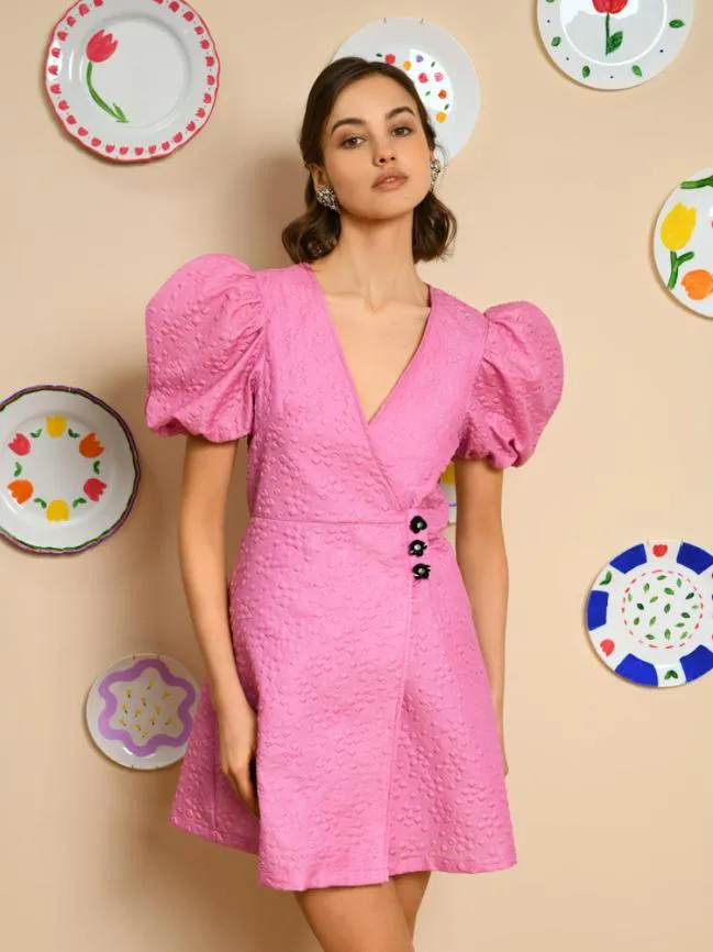 Womenswear Maude Wrap Dress China Pink Sister Jane
