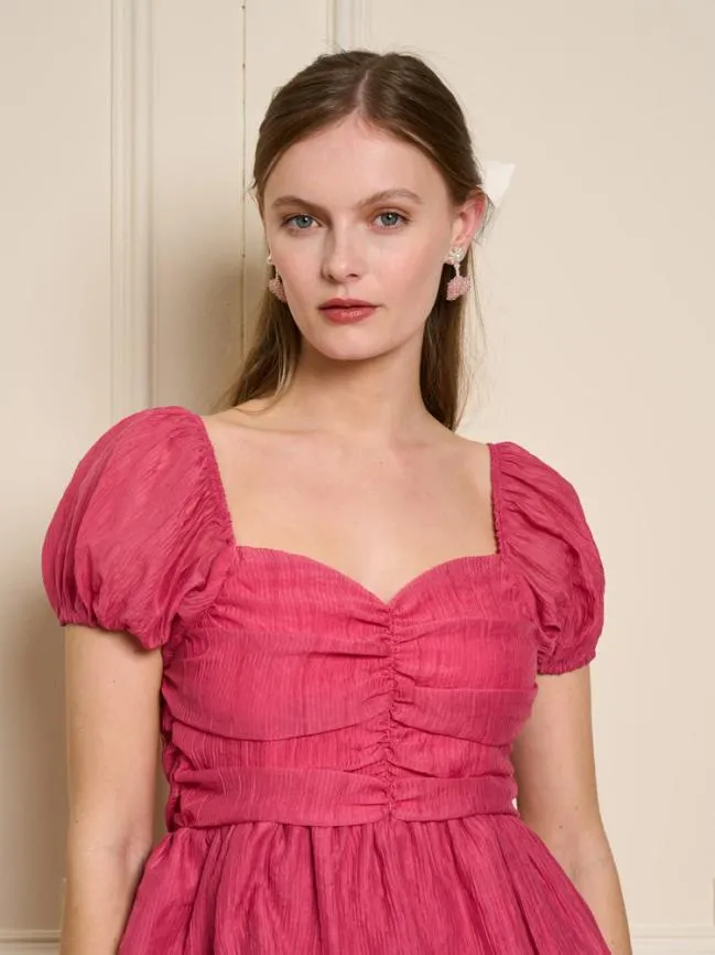 Womenswear Raspberry Ruffle Mini Dress Hot Pink Sister Jane Womenswear Raspberry Ruffle Mini Dress Hot Pink Sister Jane