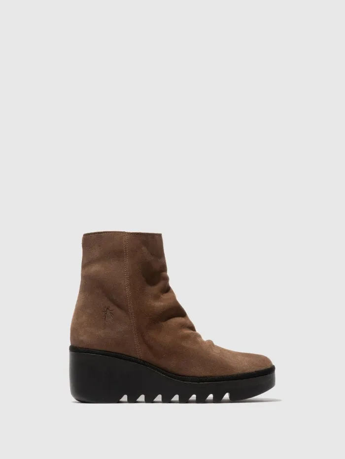Zip Up Ankle Boots BAAN538FLY TAUPE Women Fly London Ankle Boots