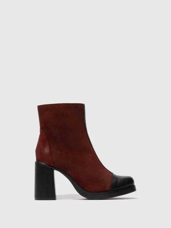 Zip Up Ankle Boots STIR985FLY BLACKOXBLOOD Women Fly London Ankle Boots