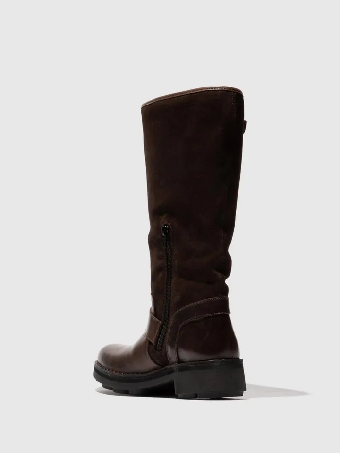 Zip Up Boots NOCH140FLY DKBROWNEXPRESSO Women Fly London Boots
