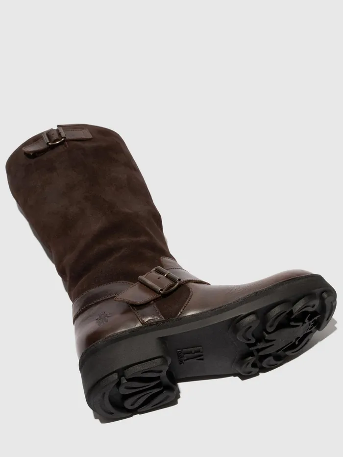 Zip Up Boots NOCH140FLY DKBROWNEXPRESSO Women Fly London Boots