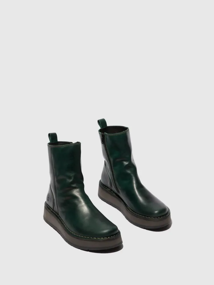 Zip Up Boots RENO053FLY PETROL Women Fly London Boots