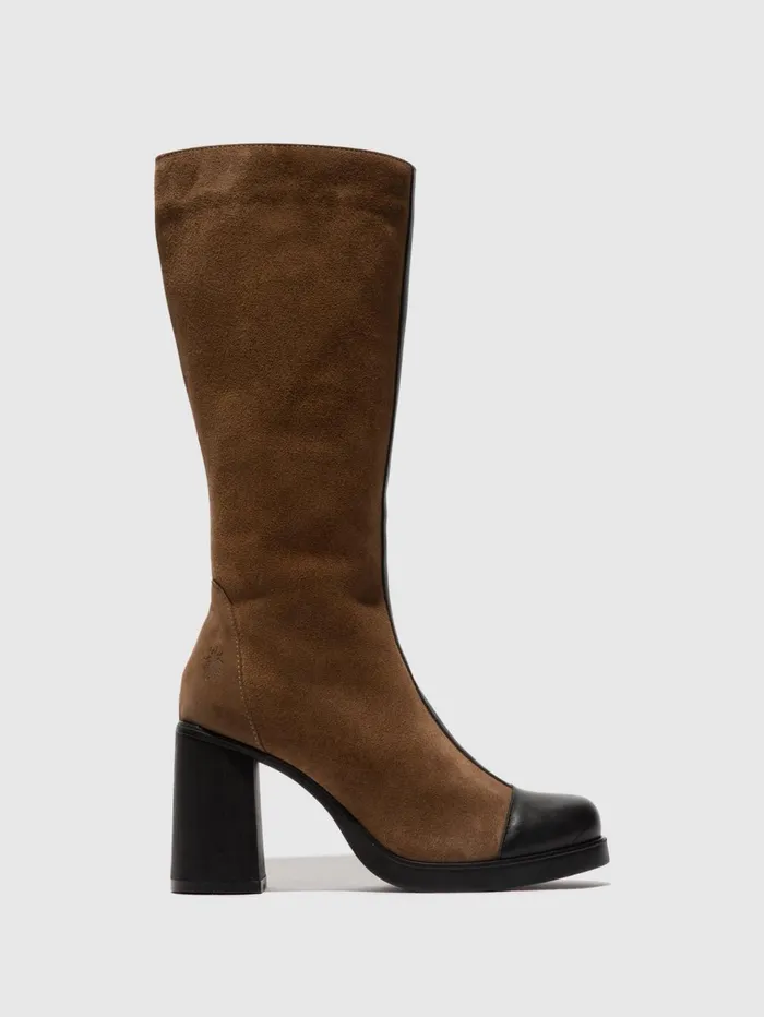 Zip Up Boots SUSI022FLY BLACKTAUPE Women Fly London Boots